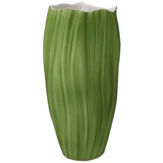Tischvase KAISER PORZELLAN "Spirulina", grün, H:20cm Ø:10cm, Biskuitporzellan, Vasen, Vase aus Biskuit-Porzellan, im zeitlosen Design, Höhe ca. 20 cm