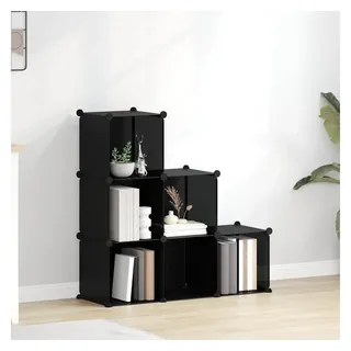 vidaXL Regalsystem mit 6 Würfeln 94,5 x 93 x 31,5 cm Schwarz