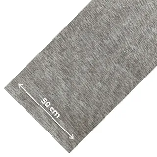 OLIVO.shop Küchenläufer, PVC, Meterware, Teppich, 50 x 240 cm, Rolle Reflex | Teppichrollen in Rattan-Optik, Mehrzweckläufer, Küche, Schublade, Regal, Platzdeckchen, rutschfest, grau