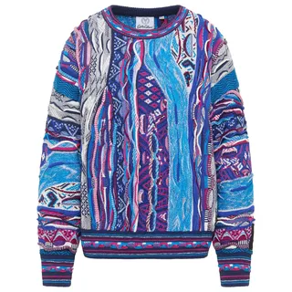 Carlo Colucci Pullover  Di Nicola blau / mischfarben M-L
