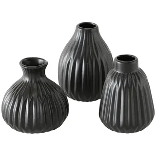 Bloominghome Vase Esko in schwarz 12 cm