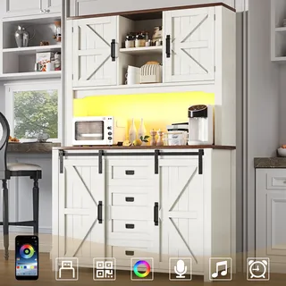 Küchenschränke – 115x40x174,7 Cm – 52.7 Kg – Aus Metall – Produktabmessungen: Das Sideboard – Großzügiges Stauraumvolumen – Hochwertige Verarbeitung