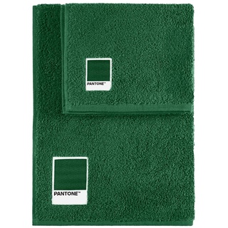 SWEET HOME PantoneTM Handtücher-Set 1+1 bestehend aus Gästehandtüchern 40 x 50 cm + Gesicht 50 x 100 cm, Oeko Tex Zertifiziert, Grün
