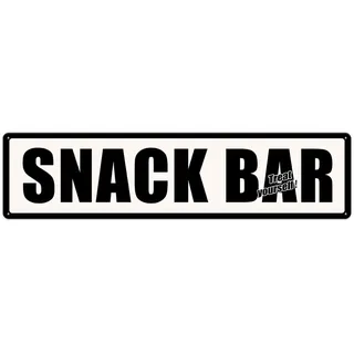 Metall-Blechschild mit Aufschrift "Snack Bar Treat Yourself", Vintage-Kunst-Poster, Plakette, Snackbar, Pub, Café, Küche, Zuhause, Wanddekoration, Geschenk, 40,6 x 10,2 cm, Retro-Straßenschilder,