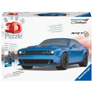 Ravensburger 3D Puzzle 11283 - Dodge Challenger SRT Hellcat Redeye Widebody - Das stärkste Muscle Car der Welt als 3D Puzzle Auto - für Dodge Fans...