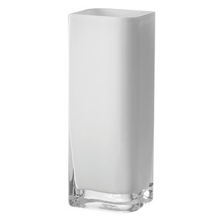 Leonardo Vase 065954 Lucca, Glas, weiß, Tischvase, eckig, Höhe 25 cm