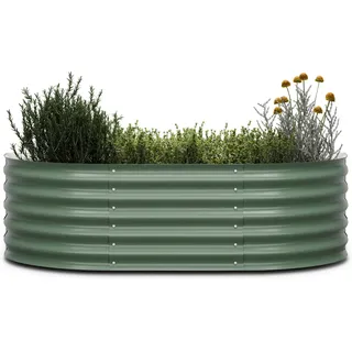 Blumfeldt - Hohes Garten-hochbeet Aus Verzinktem Stahl - Exzellenter Schutz Gegen Rost & Frost, Einfache Montage, Abmessungen 150x60x43 Cm - Ideal Fur Hobbygartner, Zuhause Oder Gewerblich