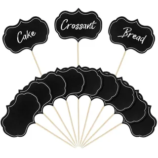 SGERUFZ 50 Stück Kreidetafel Zahnstocher, Schilder zum Beschriften, Buffet Zubehör, Fähnchen für Party Etiketten, Preisschilder, Cupcake Dekorationen, Sandwich (Klein)