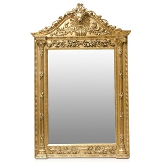 Casa Padrino Luxus Barock Standspiegel Gold - Handgefertigter Massivholz Spiegel im Barockstil - Barock Möbel - Edel & Prunkvoll