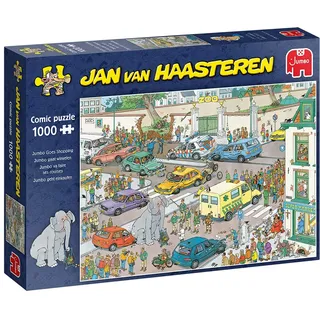 JUMBO Spiele Jan van Haasteren Puzzle 1000 Teile Jumbo geht einkaufen ab 12 Jahren Comic Puzzle Mehrfarben