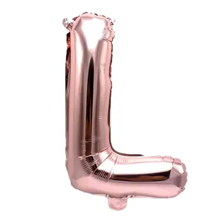 Folienballon Buchstabe L rosegold ca. 100 cm – Luftballon Buchstaben Deko Party Ballon für Helium und Luftbefüllung Hochzeit, Geburtstag, Silvester, Geschenk, Baby, Werbung, Namen, Wort, Feier