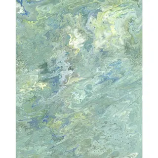 Xora Vliestapete, Blau, Gelb, Grün, Abstraktes, 200x250 cm, Fsc, Tapeten & Wandverkleidungen, Vliestapeten