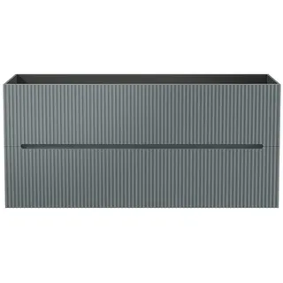 vente-unique Waschbeckenunterschrank 2 Schubladen 120 x 55 x 45,5 cm Grau