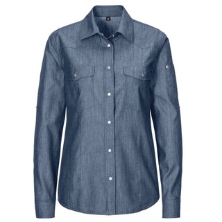 Exner 232 - Damen-Jeansbluse, tailliert, Denim : royal blue 100% Baumwolle 140 g/m2 S