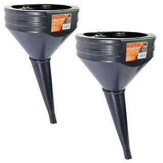 2x Trichter Einfülltrichter Öltrichter groß XXL 21cm abgewinkelt mit Sieb HERO