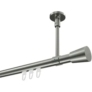 Interdeco Innenlaufgarnitur 1-läufig Ø 20 mm 480 cm Edelstahl-Optik
