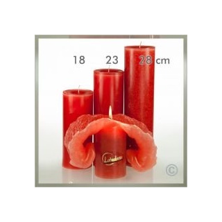 Lotuskerze „Einfarbig“ in Rost-Rot mit Blüteneffekt 23 cm