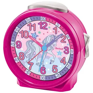Scout Kinderwecker 166000011 Friends Einhorn Rosa Lernwecker 10 cm