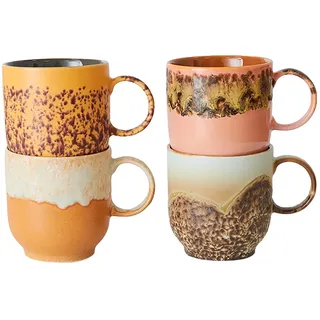 70s Ceramics: Café Mugs (Set of 4) Unisex CAPE One Size