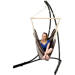 Amanka XL, Braun, Metall, Formgebogen, 140x210x160 cm, Gartenmöbel, Hängesessel