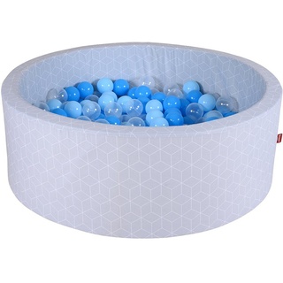 Knorrtoys® Bällebad Soft, Cube Grey, mit 300 Bällen soft Blue/Blue/transparent; Made in Europe grau