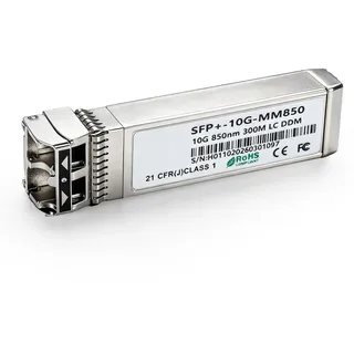 10Gb SFP+ SR Multimode Modul, 10GBase-SR LC Transceiver mit Maxim Chip, 850nm, bis zu 300m, Kompatibel für Cisco SFP-10GSR,Meraki, Mikrotik S+85DLC03D, Ubiquiti UniFi, Netgear, Zyxel, D-Link, TP-Link