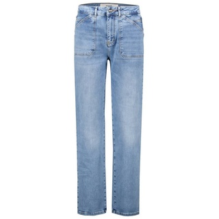 Goldgarn 5-Pocket-Jeans Damen Jeans Q5 STRAIGHT FIT (1-tlg) blau 28