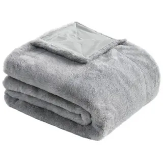 bugatti Tagesdecke bugatti Felldecke Grau 150 × 200 cm – Stilvolles für Sofa und Bett