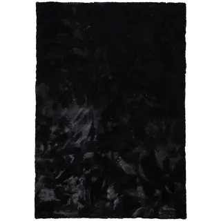 Pergamon Fellteppich 60 x 90 cm Schwarz