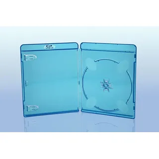 10 BluRay Hüllen 11mm / 1fach 1er BD Hüllen / Farbe: blau / high quality
