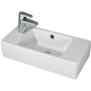 Pelipal Handwaschbecken Quickset 313 50 cm Ablage rechts eckig Weiß