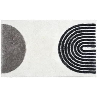 Schöner Wohnen Badteppich Barbados Schwarz, Weiß 67 x 110 cm