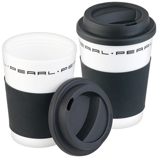 2er-Set Coffee-to-go-Becher mit Deckel, 350 ml, doppelwandig, BPA-f