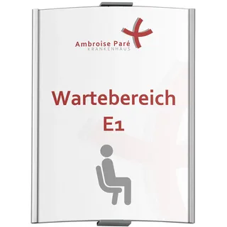 Wegweiser Frankfurt silber | ~A4, 297x230mm | Hochformat | Aluminium | zur Schraubmontage | 1 Stück | Wandschild, Orientierungsschild