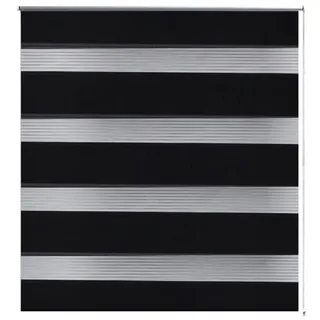 vidaXL Doppelrollo 90 x 150 cm schwarz