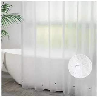 AooHome Duschvorhang 180 x 200 cm transparent weiß