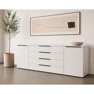 borchardt Möbel Tom 200 x 72 x 35 cm Weiß