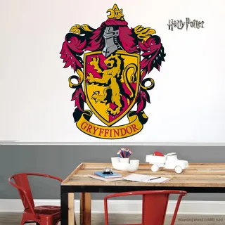 Wandtattoos von Harry Potter - Gryffindor Wappen Wandtattoo Zauberwelt Kunst (90cm Höhe x 70cm Breite)