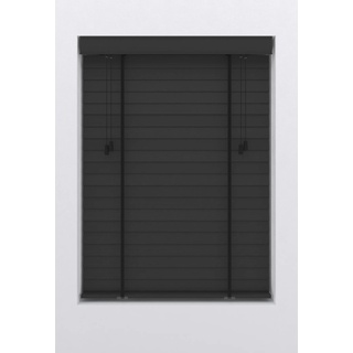Jalousie MY HOME "Kassandra" Jalousien Gr. 240 cm, 75 cm, schwarz (schwarz, schwarz, schwarz) Rollos Jalousien Bambus, Klemmträger mit Feststellschraube