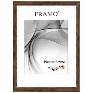 FRAMO Barock Bilderrahmen 24 x 30 cm aus Massivholz | Braun-Gold | Farbe/Größe wählbar | Retro Vintage Antik Rahmen N°113
