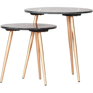 GUTMANN FACTORY Beistelltisch Grau Marmor 50 x 50 x 50 cm