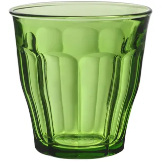 Duralex Set 6 Gläser gehärtetes Glas 25cl stapelbar, robuste Küchengläser für Wasser Saft Limonade, täglicher Gebrauch, bunte Farben, spülmaschinenfest, Picardie-Kollektion