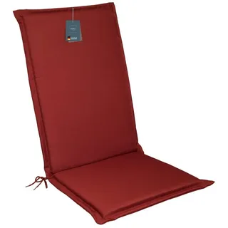 LILENO HOME Hochlehnerauflage Gartenstuhl Auflage, bequeme Sitzauflage für Gartenmöbel, Stuhlkissen, (1er Set), Polsterauflage Rot, Stuhlauflagen, Auflagen Hochlehner rot