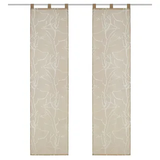 OTTO home Schiebegardine Anna (1 St), Schlaufen, halbtransparent, Ausbrenner, Inkl. Beschwerungsstange grau 57 cm x 175 cm