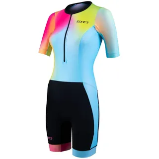 ZONE3 Activate+ Damen Trisuit blau/gelb/rosa - S