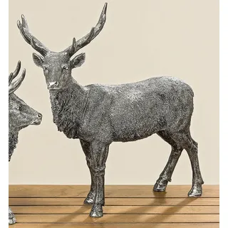 Hirsch anthrazit stehend 40 cm (719990) Tierfigur Dekofigur Weihnachtsdeko