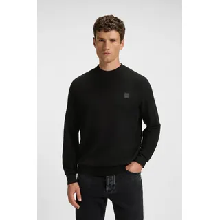 Strickpullover BOSS ORANGE "Anion", Herren, Gr. 3XL, schwarz (schwarz001), Strick, Obermaterial: 95% Baumwolle, 5% Kaschmir, unifarben, regular fit normal, Rundhals, eingesetzt Bündchen, Pullover Strickpullover, Rundhalsausschnitt, Regular Fit, BOSS-Label