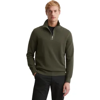 Marc O'Polo regular fit, Troyer aus reiner Baumwolle, mit feiner, Struktur, Oliv, L,