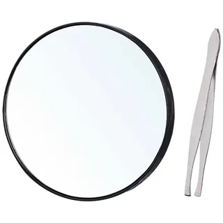 Berilo Kosmetikspiegel Berilo KOSMETIKSPIEGEL 5-Fach mit Pinzette 2x Saugnapf Spiegel 17, Rasierspiegel Schminkspiegel Make-Up