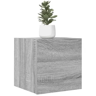 furnicato TV-Schrank Hängender 30,5x30x30 cm Grau Sonoma Holzwerkstoff (1-St) Wandregal mit geräumigem Fach und feuchtigkeitsbeständiger Oberfläche grau 30.5 cm x 30 cm